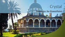  Presentation with bliss - Presentation theme featuring catholic-church-of-the-beatitudes background and a light blue colored foreground