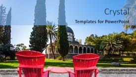  Presentation with pilgrimage - Cool new slide set with catholic-church-of-the-beatitudes backdrop and a light blue colored foreground