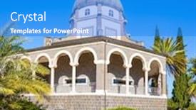  Presentation with bliss - Presentation design enhanced with catholic-church-of-the-beatitudes background and a cobalt blue colored foreground