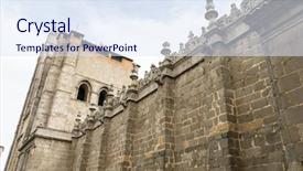  Presentation with christ - Audience pleasing PPT theme consisting of catholic cult of the spanish backdrop and a sky blue colored foreground