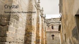  Presentation with christ - Slide set featuring catholic cult of the spanish background and a coral colored foreground