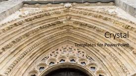  Presentation with stone - Beautiful PPT theme featuring catholic cult of the spanish backdrop and a coral colored foreground