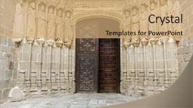  Presentation with christ - Presentation design featuring catholic cult of the spanish background and a coral colored foreground