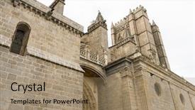  Presentation with christ - Cool new PPT theme with catholic cult of the spanish backdrop and a coral colored foreground