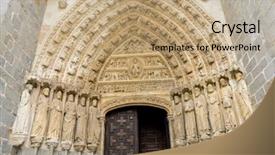  Presentation with christ - Slide set enhanced with catholic cult of the spanish background and a coral colored foreground