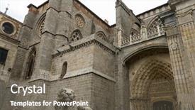  Presentation with christ - Amazing PPT theme having catholic cult of the spanish backdrop and a gray colored foreground