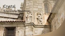  Presentation with christ - Beautiful PPT theme featuring catholic cult of the spanish backdrop and a coral colored foreground