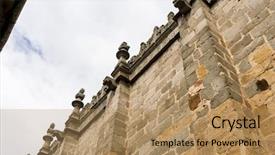  Presentation with christ - Colorful presentation design enhanced with catholic cult of the spanish backdrop and a coral colored foreground