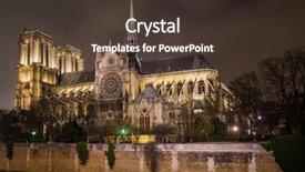  Presentation with notre dame paris france - Colorful slide set enhanced with catholic green - notre dame de paris france backdrop and a tawny brown colored foreground