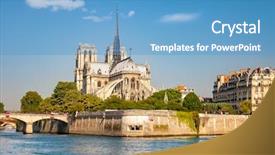  Presentation with notre dame paris france - Amazing presentation having catholic green - notre dame de paris backdrop and a teal colored foreground