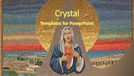  Presentation with catholic holy spirit - Presentation theme enhanced with catholic holy spirit - icon of madonna gift background and a tawny brown colored foreground