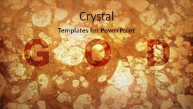  Presentation with word god - Cool new slide set with catholic holy spirit - word god on on ancient backdrop and a gold colored foreground