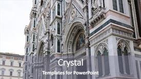  Presentation with street light view - Cool new PPT layouts with catholic mary - beautiful street view backdrop and a gray colored foreground