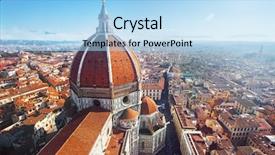  Presentation with santa - PPT theme enhanced with catholic mary - view of the cathedral santa background and a light blue colored foreground