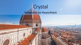  Presentation with catholic history santa maria - Slide set having catholic mary - view of the cathedral santa background and a light blue colored foreground