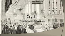  Presentation with journal - Audience pleasing PPT theme consisting of ecclesiastes - reims cathedral interior old illustration backdrop and a light gray colored foreground