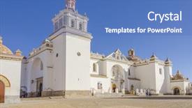  Presentation with catholic - PPT layouts consisting of catholic parish - basilica of our lady background and a teal colored foreground