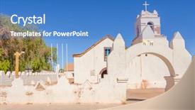  Presentation with catholic - PPT theme consisting of catholic parish - church of san pedro de background and a  colored foreground