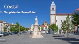  Presentation with square - Theme with catholic parish - dom pedro v square background and a teal colored foreground