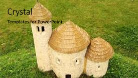  Presentation with fairy tale - Theme featuring catholic parish - old fairy tale chapel background and a gold colored foreground