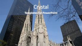 Presentation with catholic - Colorful PPT theme enhanced with catholic parish - st patricks cathedral new york backdrop and a ocean colored foreground