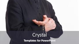  Presentation with rosary - Cool new theme with catholic-priest-s-hands-holding backdrop and a dark gray colored foreground