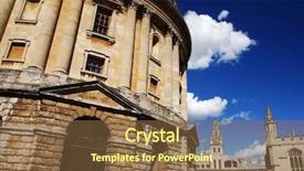  Presentation with great britain - PPT theme enhanced with famous radcliffe camera in oxford background and a coral colored foreground