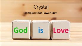  Presentation with god love - Slide deck with catholic schools - god is love text spelled background and a coral colored foreground