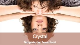  Presentation with mirror reflection - Slides enhanced with woe - shot with girl looking background and a coral colored foreground