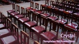  Presentation with dry pineapple close up many - Colorful slide deck enhanced with catholic wedding - closeup on many rows backdrop and a tawny brown colored foreground