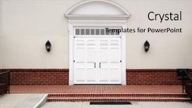  Presentation with outdoor patio - Slide deck featuring catholic wedding - outdoor church patio background background and a light gray colored foreground