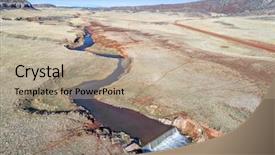  Presentation with paths - Presentation having catle - northern colorado foothills aerial view background and a coral colored foreground