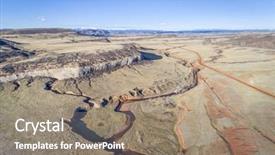  Presentation with colorado - Presentation featuring catle - northern colorado foothills aerial view background and a coral colored foreground