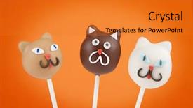  Presentation with eye popping funny cake pops - Audience pleasing presentation theme consisting of healer word cloud on a white background backdrop and a lemonade colored foreground