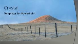  Presentation with cattle - Theme having cattle-fence-in-colorado-prairie background and a  colored foreground