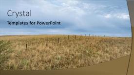  Presentation with cattle - Presentation consisting of cattle-fence-in-nebraska-sandhills and a light blue colored foreground