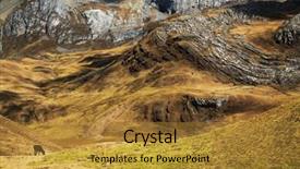  Presentation with cattle - Amazing theme having cattle in cordiliera huayhuash peru south america backdrop and a gold colored foreground