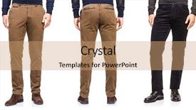  Presentation with trousers - Presentation theme with catwalk - fashion concept with trousers background and a coral colored foreground