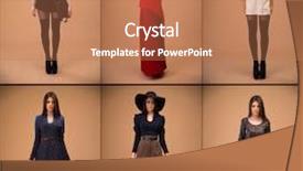  Presentation with fashion - Colorful presentation design enhanced with catwalk - fashion designer collection backdrop and a coral colored foreground