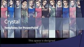  Presentation with women - Slides having catwalk - fashionable collection of different women background and a seafoam green colored foreground