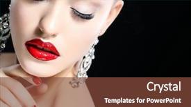  Presentation with abstract black and red - Amazing theme having catwalk - portrait of young beautiful woman backdrop and a tawny brown colored foreground