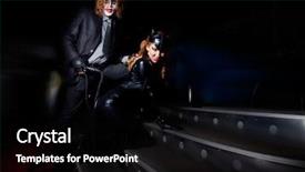  Presentation with make it happen - Beautiful presentation theme featuring catwoman - portrait of couple with exotic backdrop and a  colored foreground