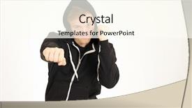  Presentation with black people boxing - Slide deck consisting of caucasian adult male wearing black background and a cream colored foreground