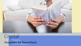  Presentation with digital literacy - Presentation theme enhanced with caucasian-adult-man-smiling background and a light blue colored foreground