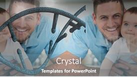  Presentation with blue eyes - Slides with caucasian-baby-and-father background and a teal colored foreground