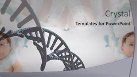  Presentation with blue eyes - Beautiful PPT theme featuring caucasian-baby-with-blue-eyes backdrop and a light gray colored foreground