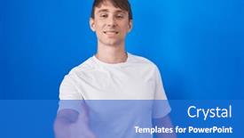  Presentation with blue handshake - 