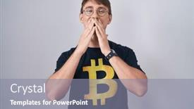  Presentation with scandal - Theme featuring caucasian-blond-man-wearing-bitcoin background and a gray colored foreground