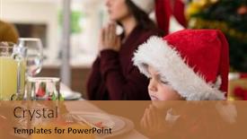  Presentation with together - Slides enhanced with caucasian-boy-and-his-mother background and a coral colored foreground