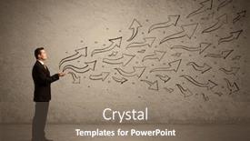  Presentation with black - Slide deck featuring caucasian-businessman-holding-black-drawn background and a coral colored foreground